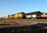 UP 4537  5Nov2011  NB through town with Racks 